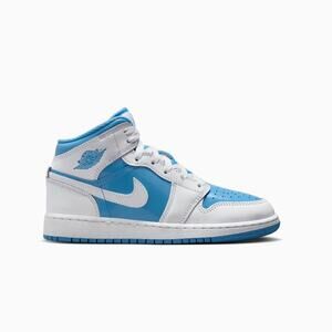 NIKE AIR JORDAN 1 Mid SE White Legend Blue Sz 5.5Y/US Women 7.5 NEW IN BOX